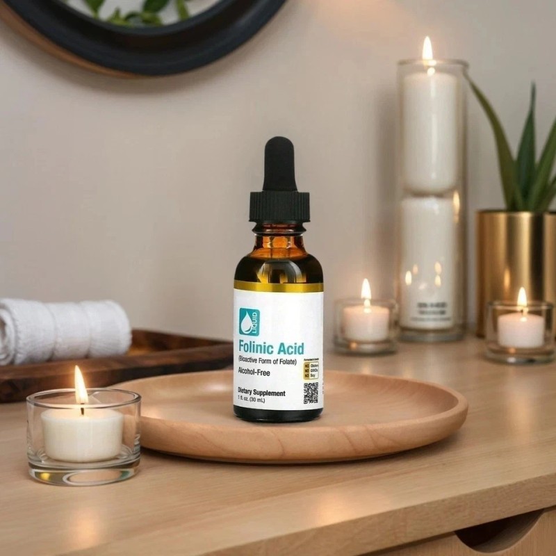 Folinic' Acid Leucovorin Bioactive Form of Folate Alcohol Free 30ml,Speech