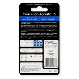 CRESCENDO PRO Ear Plugs for Wind Instrument Acoustic Jazz Ear Protector Acoustic 15