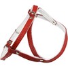 Leather Dog Harness Padded (Red, Chest 22"-25")