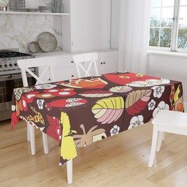 Le Jardin du Lin Kitchen Decoration, Tablecloth, 140cm x 160cm - Designed and Manufactured in Turkey
