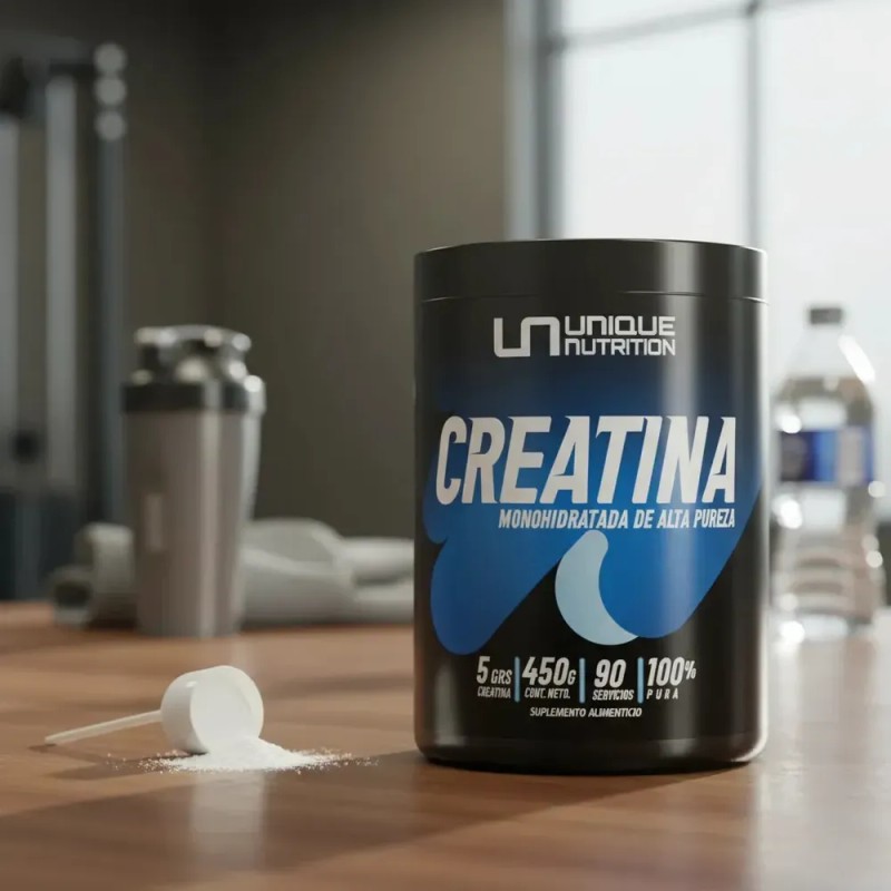 Unique nutrition creatina monohidratada pura 450g 90 serv