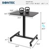 BONTEC Gas Spring Mobile Stand Up Desk, Rolling Standing Desk,