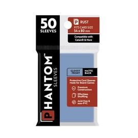 10 Packs Phantom Sleeves: Rust Size (54mm x 80mm) - Gloss Matte (50) (Compatible with: Catan and More) Display Case