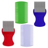 4 Pcs Head Hair Comb, 2 Pieces Lice Combs Double
