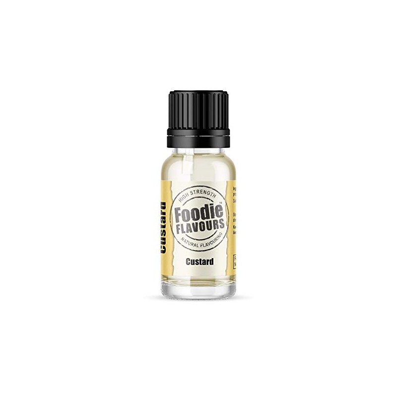 Foodie Flavours Natural Custard Flavouring, High Strength - 15ml