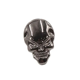 A ABSOPRO Car 3D Emblem Badge Decal Skeleton Skull Bone Shape Sticker Item Replacement