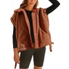 Yozazzy Women's Oversized Fleece Vest Casual Sleeveless Fuzzy Sherpa Jacket