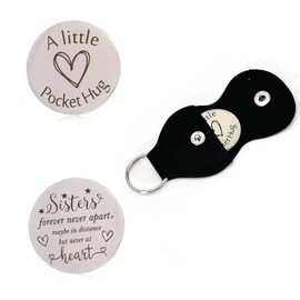 Big Sister Gift Keychain from Sisters Birthday Christmas Gifts for Big Middle Lil Sis Long Distance Relationship Gifts for Sister Gifts for Women Girls Pocket Hug Token Keychains