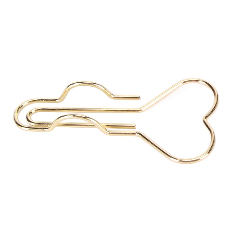 50pcs Heart Pen Clips Plated Metal Pen Holder Clips Small