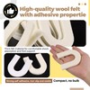 OKQX 24-Pack Horseshoe Heel Pads - Adhesive Horseshoe -Shape Cushions