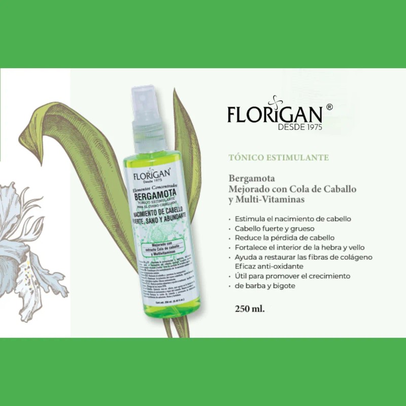 Tónico Bergamota Estimula Crecimiento Cabello Y Barba 250ml