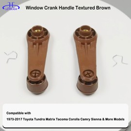 Lcyolada Window Crank Handle,Textured Brown,Compatible with 1973-2017 Toyota Tundra Yaris Matrix Tacoma Corolla Camry Sienna T100 Previa 4Runner MR2 Pickup