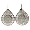 Lace Cutout Dangle Earrings, Lightweight Teardrop on Hypoallergenic Titanium Hooks