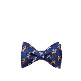Men's Equestrian Win Place Show Horse Derby Racing 100% Silk Self Tie Bowtie Bow Tie