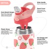 Children Insulated Water Bottles with Straw for School Kids Strawberry