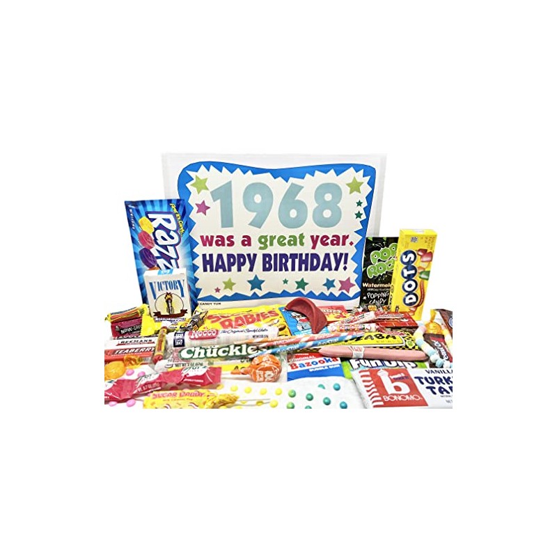 RETRO CANDY YUM ~ 1968 57th Birthday Gift Box Nostalgic
