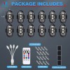 Universal 12PCS Wireless LED Strobe Lights 8 Colors USB Rechargeable