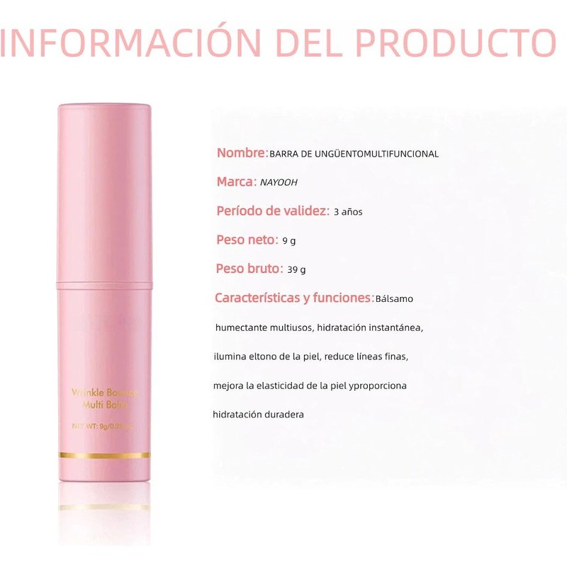 Barra de Bálsamo Antiarrugas Rostro, Cuello, Ojos, 2 Unidades