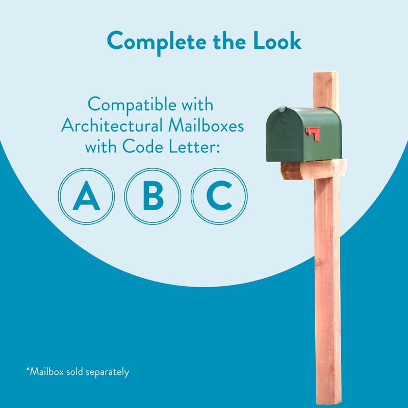 Architectural Mailboxes Cedar Deluxe Drive-in Cedar Wood Mailbox Post, Compatibility