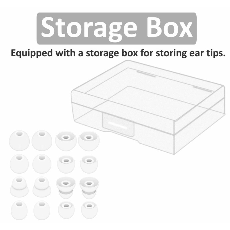 8 Pairs Powerbeats Pro Ear Tips Buds, 4 Size Replacement