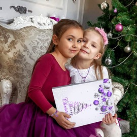 MJARTORIA Advent Calendar Jewellery for Girls 2024 Christmas Calendar Teenagers 24 Surprises Surprise Package with Bracelet Chain Charms Jewellery Make Your Own Set Pendant