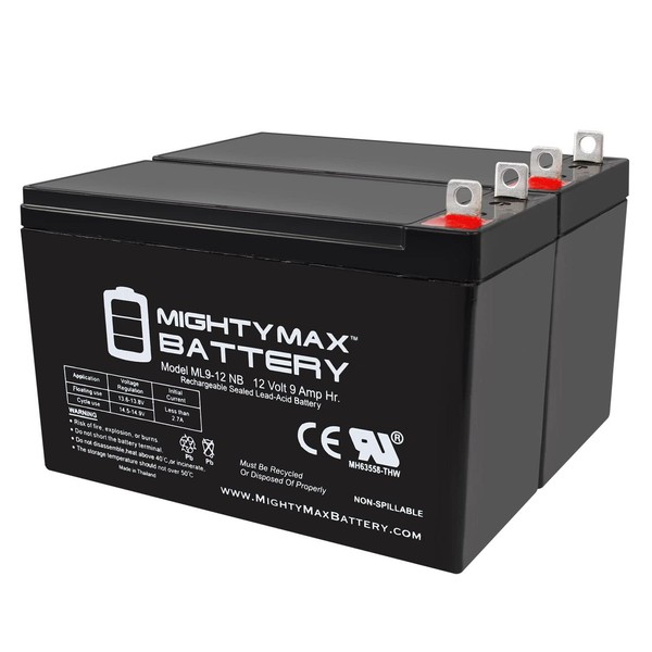 Mighty Max Battery 12V 9AH SLA Battery Replacement for Schumacher 5799000007-2 Pack