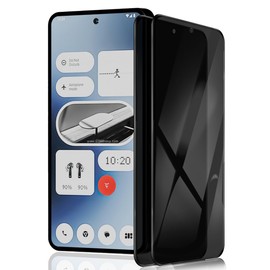Cmiuubrer 2 Pack Privacy Tempered Glass for Nothing Phone (3a) Screen Protector, 9H Hardness Anti Scratch, Anti Spy Tempered Glass Film, Black Protector for Nothing Phone (3a)