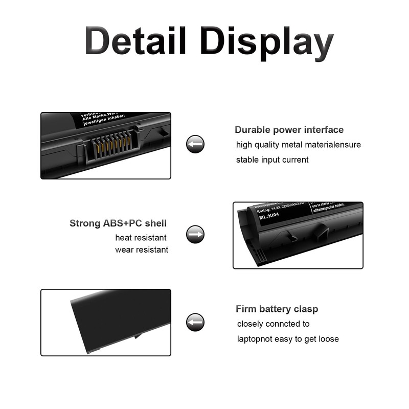 SLE-TECH KI04 800049-001 Laptop Battery for HP 800010-421 KIO4 HSTNN-LB6R