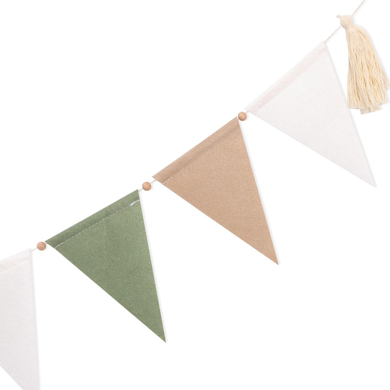 Sage Green Beige and Baby Bunting - Kids Bedroom Decorations,