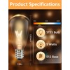Oviejo 25 Pack Edison Light Bulbs, ST35 Clear Glass Light