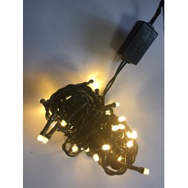 LED Mini-Lichterkette 35er warmweiß / grün ein Strang innen 09267