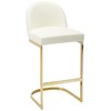 Iconic Home Xander Bar Stool Chair PU Leather Upholstered Armless