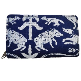 PANASIAM Geometrix Purse Made of Cotton, 2 Sizes, Vegan & Fair, Leo Dark, Japanese inspired geometric patterns