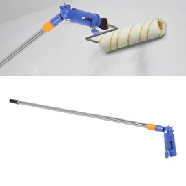 Extensor de pincel de pintura, plástico de acero inoxidable 180 grados giratoria de pintura larga giratoria manija de la pintura del rodillo de pintura de extensión para los bordes de esquina