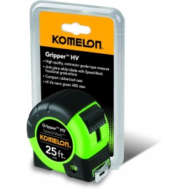 Komelon 4125 25-Foot x 1-Inch Gripper HV Tape Measure
