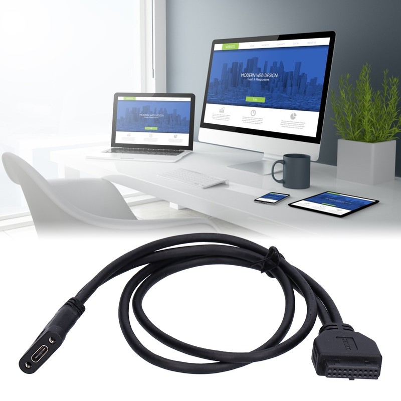 Adapter Cable 19Pin USB 3.0 to External USB TypeC Socket