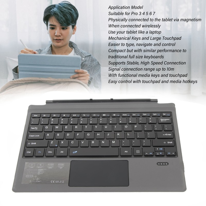 Bluetooth Keyboard Ultra Slim Portable Quiet Typing Magnetic Wireless Keyboard
