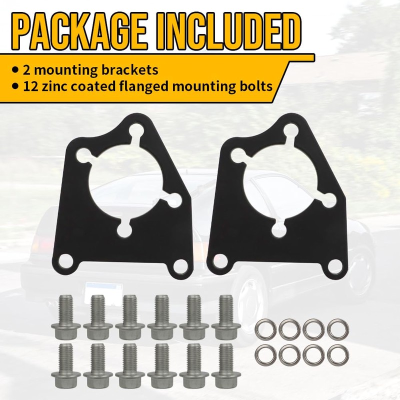 AUTOVIC Rear Disc Brake Conversion Brackets for 1988-1992 Honda Civic