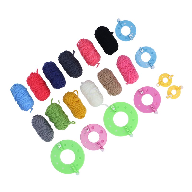 Pompom Maker 4 Different Sizes Easy Operation Plastic Pom Maker