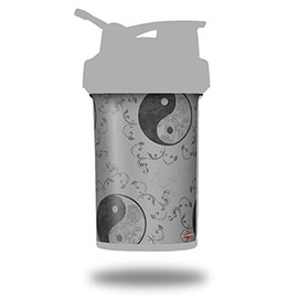 Skin Decal Wrap works with Blender Bottle ProStak 22oz Feminine Yin Yang Gray (BOTTLE NOT INCLUDED)