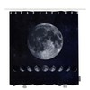 Olikked Moon Phases Shower Curtain Set Starry Night Sky Moon