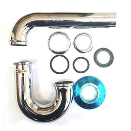 MaxLLTo Replacement 22 Gauge 1-1/2 Inch x 1-1/4 Inch Chrome Plated Brass Tubular P-Trap for Thrifco Plumbing 4400676