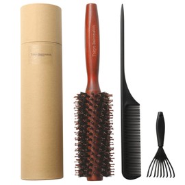 Tokyo Belconatch Pig Hair Brush, Curl Brush, Blow Brush, Straight Brush, Medium Size