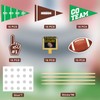 96 pcs Football Flag Wooden Food Picks, Rugby Cupcake Toppers
