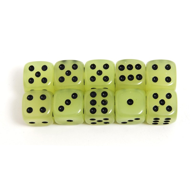 SmartDealsPro D6 Six Sided Glow in The Dark Dice Die