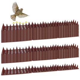 KOKMEYA Bird Spikes - 22 Pack Bird Spikes Deterrent, 21.6 Ft, Keeps Cats, Raccoons, Squirrels, Pigeons Away, Cat Spikes for Indoor & Outdoor Garden Fence