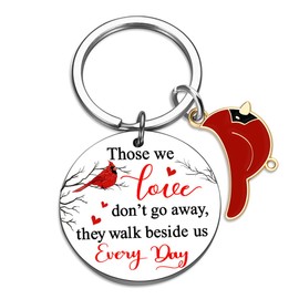 QUIHUD Sympathy Gift Cardinal Gifts Grief Present For Women Loss Of Mother Father Lover Bereavement Condolences Gift For Loss Memorial Keychain