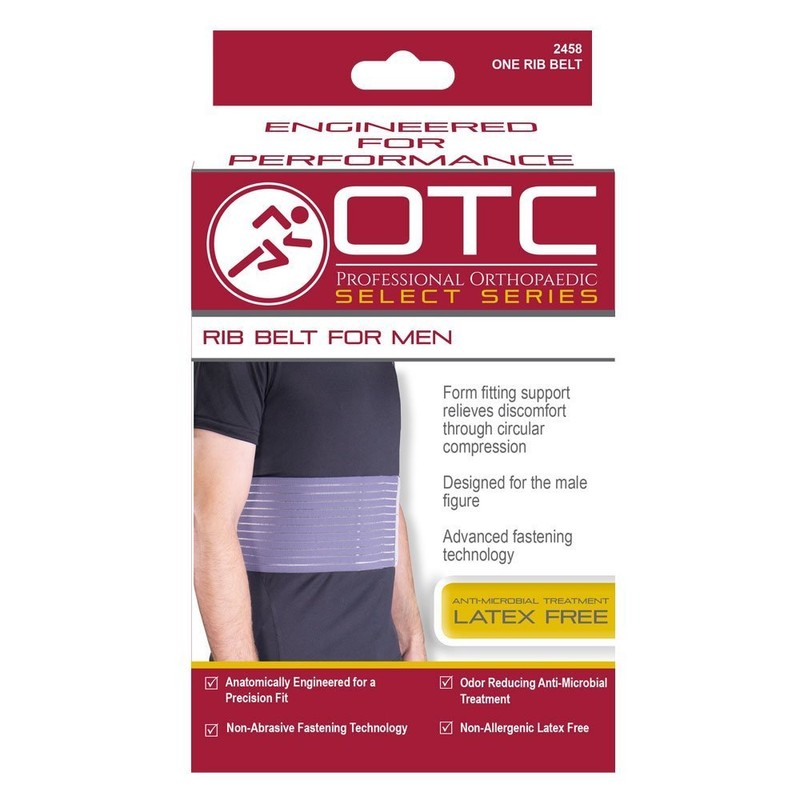 OTC Rib Belt for Men, 6-inch Elastic Chest Compression, Select