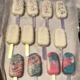ACFENG Palitos de paletas de acrílico reutilizables para tartas, mini (2.75 pulgadas) para fiestas, festivales, hogar, juego de 30 (arcoíris)