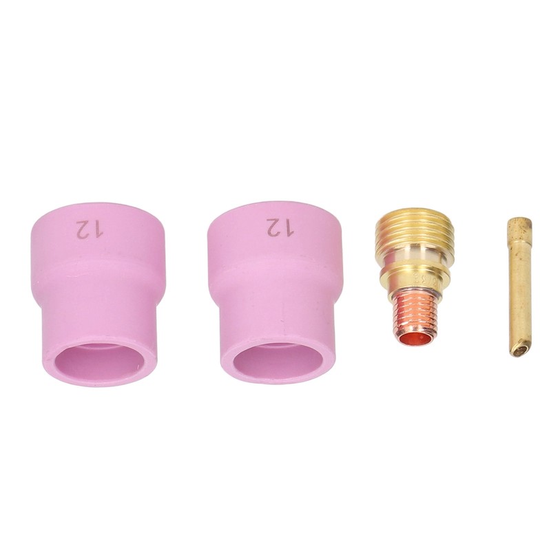 4Pcs TIG Welding Accessory Set Ceramic Nozzle 2.4mm Gas Lens